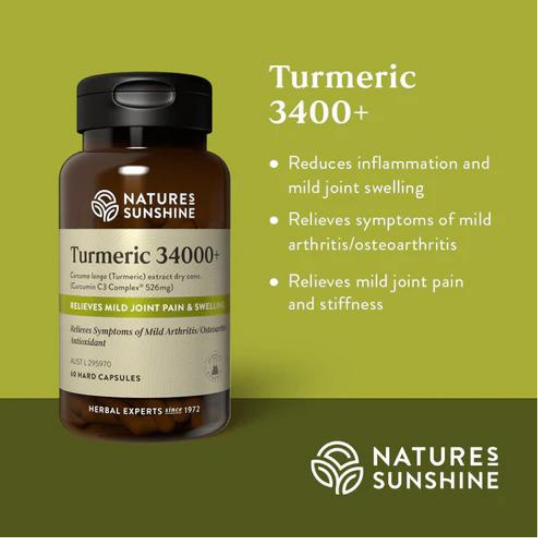 natures sunshine tumeric 34000+ hard capsules