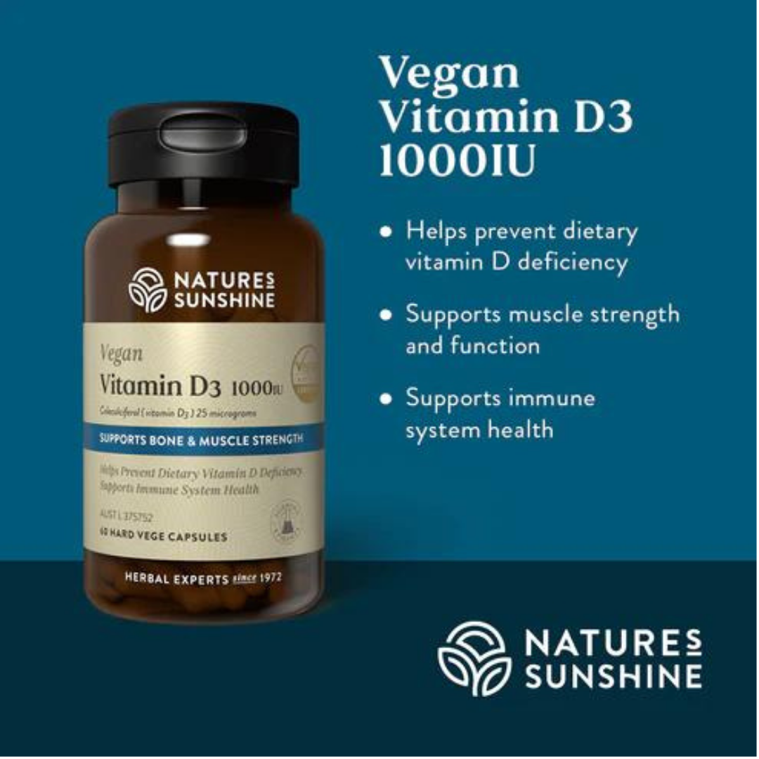 natures sunshine vitamin D3 1000IU hard vege capsules